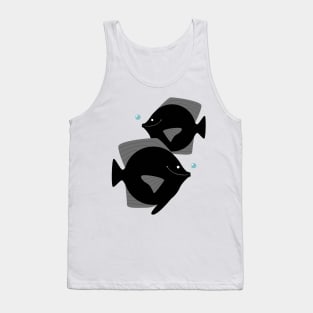 Happy Black Fish Tank Top